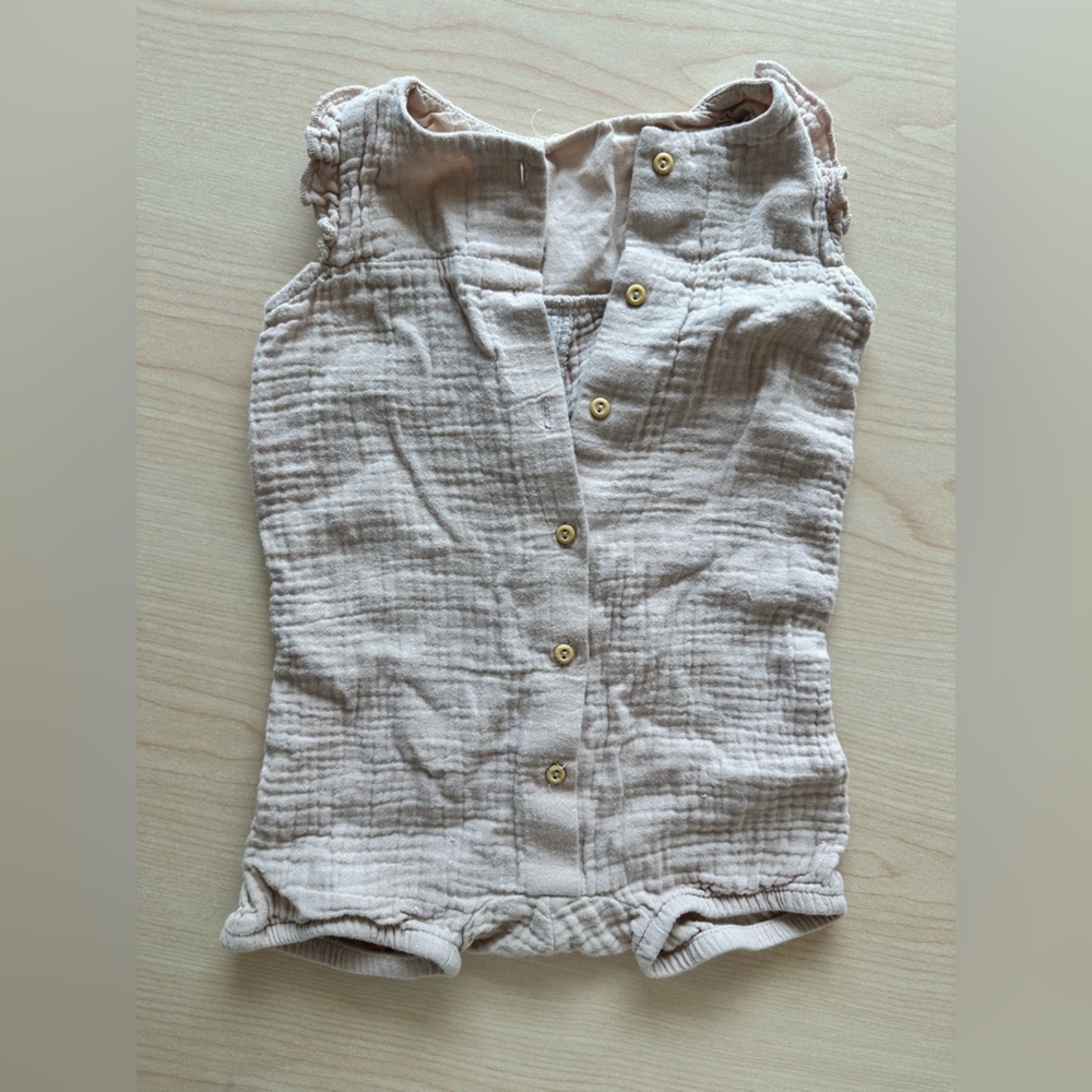 H&M Kids Romper Dusty Pink Ruffle